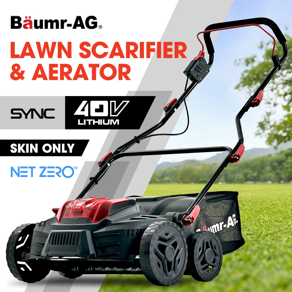 BAUMR-AG 370SX 40V SYNC Cordless Lawn Aerator Scarifier, Skin