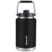 BAUMR-AG 3.8L Double Wall Insulated Stainless Steel Water Bottle, Drink Jug with Handle, Black
