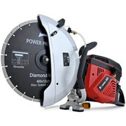 BAUMR-AG 400mm Professional Concrete Demolition Saw 94cc 2-Stroke, Wet and Dry Demo Cutting, 16