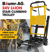 BAUMR-AG Electric Stair Climbing Hand Truck 159kg Load, Foldable Motorised Dolly Cart for Moving Furniture Appliances Equipment