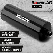 Baumr-AG Diamond Core Drill Bit 152mm Concrete Wet Dry Tile Stone Brick Marble 1-1/4 UNC