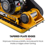 BAUMR-AG 61kg 370x510mm 6.5HP Plate Compactor, Paver Pad (BCX-650)