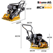BAUMR-AG 61kg 370x510mm 6.5HP Plate Compactor, Paver Pad (BCX-650)