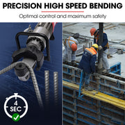 PRE-ORDER BAUMR-AG 10-22mm 1200W Heavy-Duty Electric Hydraulic Rebar Bender, Carry Case