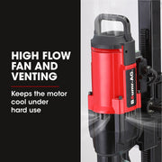 BAUMR-AG 3200W 280mm Wet Dry Core Drill Wheeled Stand & 127mm Bit Combo, for Concrete Coring Hole Drilling