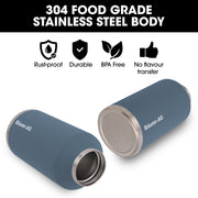 Baumr-AG 1.9L Double Wall Insulated Stainless Steel Water Bottle, Drink Jug with Handle, Straw Cleaner, Blue