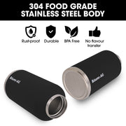 BAUMR-AG 1.9L Double Wall Insulated Stainless Steel Water Bottle, Drink Jug with Handle, Straw Cleaner Black