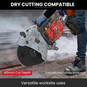 BAUMR-AG 400mm Professional Concrete Demolition Saw 94cc 2-Stroke, Wet and Dry Demo Cutting, 16