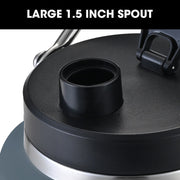 BAUMR-AG 3.8L Double Wall Insulated Stainless Steel Water Bottle, Drink Jug with Handle, Blue