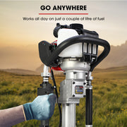 BAUMR-AG 38cc 4-Stroke Petrol Post Driver, with Carry Case & 3 Piling Sleeves