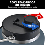 BAUMR-AG 3.8L Double Wall Insulated Stainless Steel Water Bottle, Drink Jug with Handle, Blue