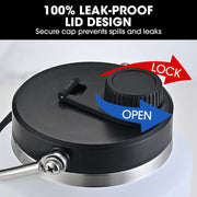 BAUMR-AG 3.8L Double Wall Insulated Stainless Steel Water Bottle, Drink Jug with Handle, White