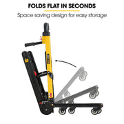 BAUMR-AG Electric Stair Climbing Hand Truck 159kg Load, Foldable Motorised Dolly Cart for Moving Furniture Appliances Equipment