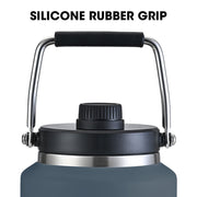 BAUMR-AG 3.8L Double Wall Insulated Stainless Steel Water Bottle, Drink Jug with Handle, Blue