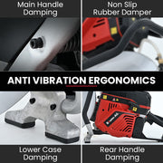 BAUMR-AG 400mm Professional Concrete Demolition Saw 94cc 2-Stroke, Wet and Dry Demo Cutting, 16