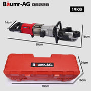 PRE-ORDER BAUMR-AG 10-22mm 1200W Heavy-Duty Electric Hydraulic Rebar Bender, Carry Case