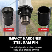 BAUMR-AG HP480 55cc 4-Stroke Petrol Post Driver, with 2 Piling Socket Sleeves