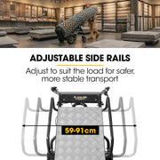 BAUMR-AG 40V Li-ion 260kg Electric Powered Hand Truck Trolley, 400W Brushless motor, Up to 6km/h, 4hr Runtime, Adjustable Width, Folds for Logistics, Moving