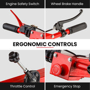 BAUMR-AG TRN660 8HP 600mmx90mm Trench Digger, Heavy-duty Carbide Claws, EZ Start, 8HP, Adj Controls