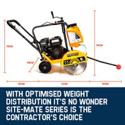 Baumr-AG Concrete Road Saw - Cutter Tools Push Construction Petrol 7HP Wet