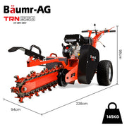 BAUMR-AG TRN660 8HP 600mmx90mm Trench Digger, Heavy-duty Carbide