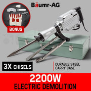 Baumr-AG 2200W JackHammer Commercial Grade Demolition Jack Hammer Concrete