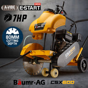 Baumr-AG Concrete Road Saw - Cutter Tools Push Construction Petrol 7HP Wet