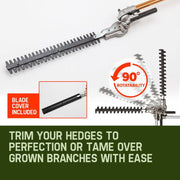 BAUMR-AG 65cc 7in1 Long Reach Garden Multi-tool, Pole Saw, Hedge & Line Trimmer, Brush Cutter, 12