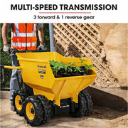 Baumr-AG 6 Wheel Motorised Wheelbarrow Dumper, Briggs & Stratton CR950 Petrol Engine, 500kg Capacity