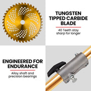 Baumr-AG 65CC Brushcutter Whipper Snipper Trimmer Brush Cutter Multi Pole Tool