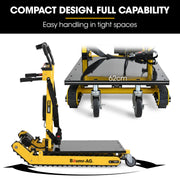 BAUMR-AG Heavy Duty 400W Electric Stair Climbing Hand Truck 210kg Load, Adjustable Tilt, Foldable Motorised Dolly Cart for Moving Furniture Appliances Equipment