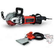 BAUMR-AG 1700W 125mm Wall Chaser and 900W Vacuum Dust Collector Combo, with 4 Diamond Blades