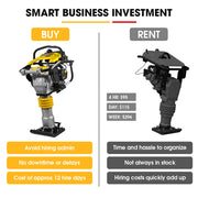 BAUMR-AG BRM-500 64KG Petrol Tamper Rammer Vibratory Plate Compactor, for Soil Sand Gravel Asphalt