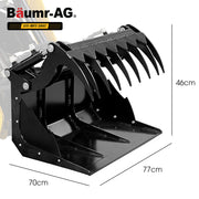 BAUMR-AG Grapple Bucket Accessory for BSR5000 Mini Loader Skid Steer, Quick Connect, Dual Hydraulic Cylinders