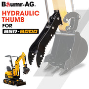 BAUMR-AG Hydraulic Thumb for BSR8000 Mini Excavator, Heavy-duty and Precision Bulk Material Handling, Versatile Multi-use