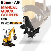 BAUMR-AG Manual Quick Coupler for BSR8000 1T Mini Excavator, Fast Attachment Changes, Heavy-duty Steel
