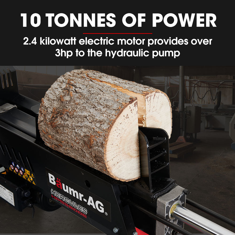 BAUMR-AG 10 Tonne Electric Hydraulic Wood Log Splitter - HPS3800E ...
