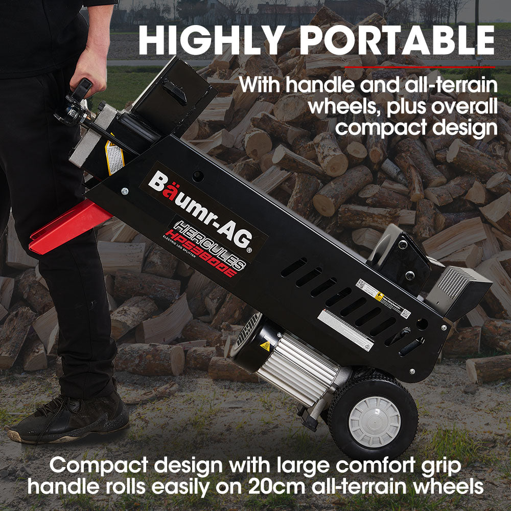 BAUMR-AG 10 Tonne Electric Hydraulic Wood Log Splitter - HPS3800E ...