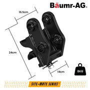 BAUMR-AG Manual Quick Coupler for BSR8000 1T Mini Excavator, Fast Attachment Changes, Heavy-duty Steel