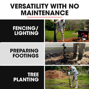 BAUMR-AG BPX-1400 38cc 4-Stroke Petrol Post Hole Digger, 150mm Auger w/ 600mm Extension Shaft