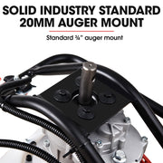 BAUMR-AG Petrol Post Hole Digger, Safety Stop Brake, 200mm Double Helix Earth Auger Bit