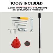 BAUMR-AG Petrol Post Hole Digger, Safety Stop Brake, 200mm Double Helix Earth Auger Bit