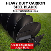 BAUMR-AG Petrol Post Hole Digger, Safety Stop Brake, 200mm Double Helix Earth Auger Bit