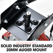 BAUMR-AG Petrol Post Hole Digger, 2 Man Handle, 200mm Double Helix +300mm Earth Auger Bits