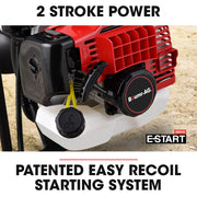 BAUMR-AG Petrol Post Hole Digger, Safety Stop Brake, 150mm+200mm Double Helix Earth Auger Bits