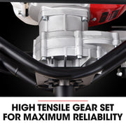 BAUMR-AG Petrol Post Hole Digger, Safety Stop Brake, 150mm+200mm Double Helix Earth Auger Bits