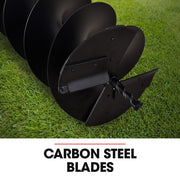 BAUMR-AG Petrol Post Hole Digger, Safety Stop Brake, 150mm+200mm Double Helix Earth Auger Bits