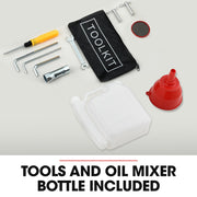 BAUMR-AG Petrol Post Hole Digger, Safety Stop Brake, 150mm+200mm Double Helix Earth Auger Bits