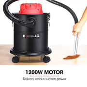 BAUMR-AG 20L 1200W Ash Vacuum Cleaner, for Fireplace, BBQ, Fire Pit