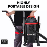 BAUMR-AG 20L 1200W Wet and Dry Vacuum Cleaner, with Blower, for Car, Workshop, Carpet